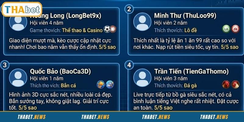 Chia sẻ chân thực từ cộng đồng hội viên THABET